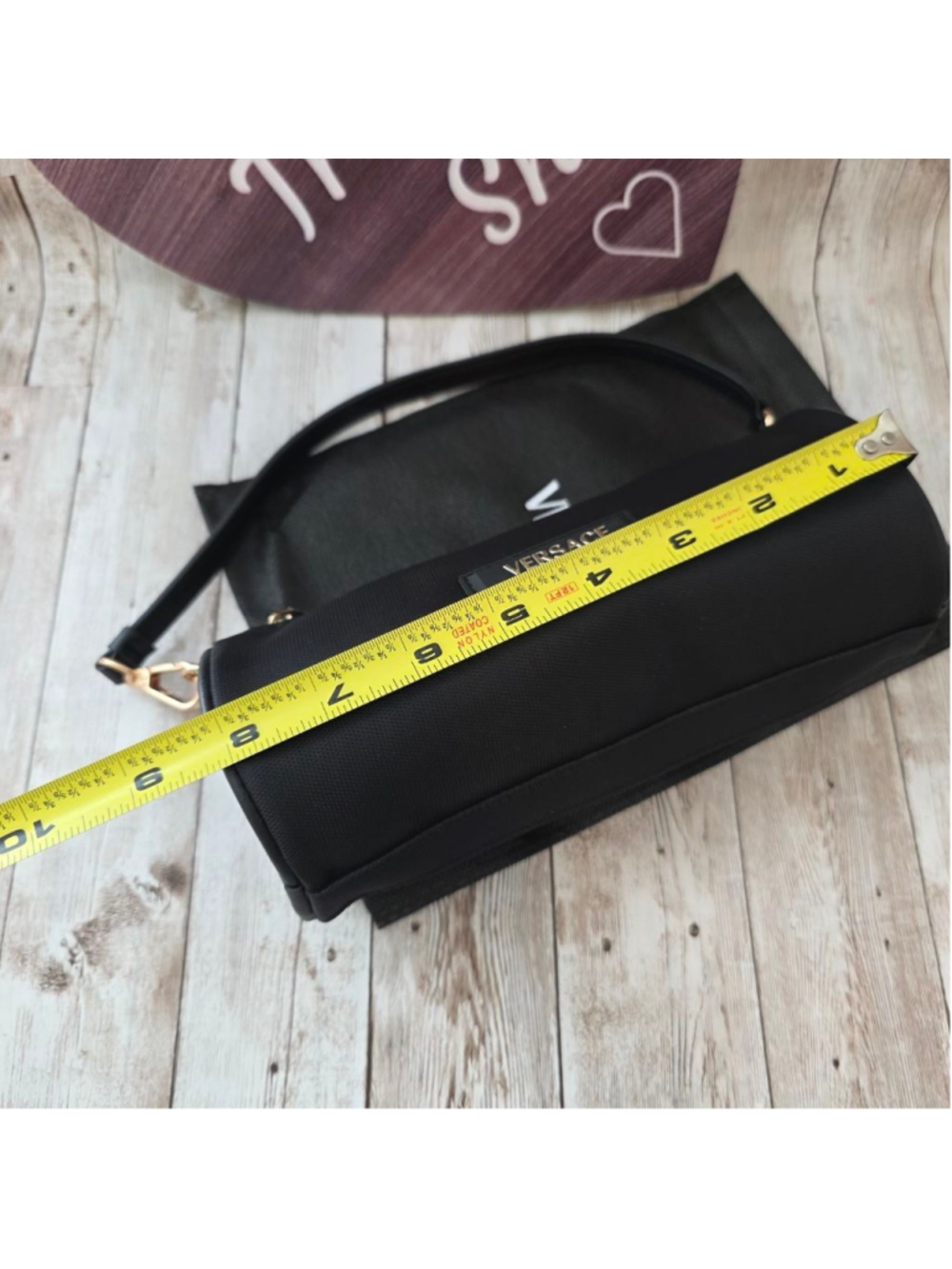 Versace Black Gold Crossbody Bag NWOT - Picture 5 of 7